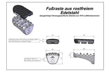 Honda XL 600 V Transalp [1987-1988] - ION Fußstütze – Bild 1