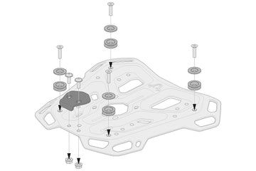 [SW-MOTECH] - Kit adaptateur pour porte-bagages ADVENTURE-RACK, TRAX ADV/ION/EVO, noir – photo 2