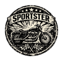 Harley Davidson Sportster [Hoodie] - Badge Grunge - Impression au dos