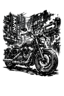 Harley davidson sportster [Mug White] - Manga Neon City - One-Sided