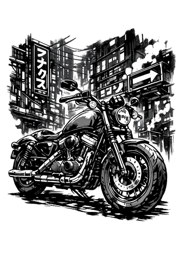 Harley Davidson Sportster [Mug Blanc] - Manga Neon City - Recto