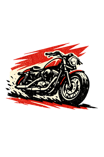 Harley Davidson Sportster [T-shirt] - rallye rétro - imprimé au dos
