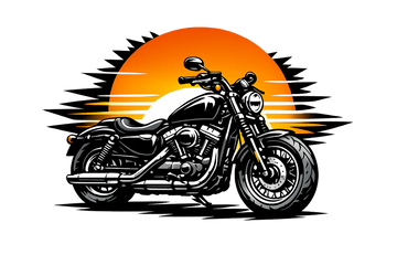 Harley Davidson Sportster [T-Shirt] - Sunset Split - Impression au dos