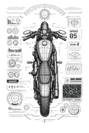 Harley Davidson Sportster [Hoodie] - Top-Down Tech - Impression arrière