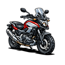 Honda nc 700 [T-Shirt] - Karikatur - Rücken Print