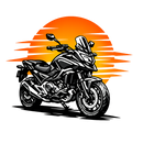 Honda nc 700 [Hoodie] - Sunset Split - Impression au dos