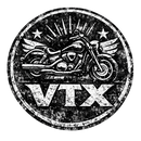 Honda VTX 1300 [Mug Blanc] - Badge Grunge - Simple Face