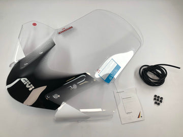 Pare-brise MBK Tryptik 125 (14-17) et Yamaha Tricity 125 155 (14-24) transparent, hauteur 690 mm, 630 mm