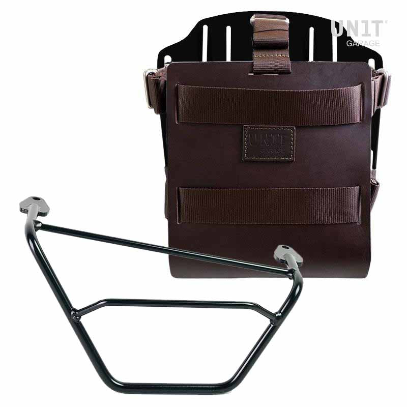 Vélo BMW R 1200 GS LC [2013-2019] - porte-sac en aluminium avec façade en cuir réglable, attache rapide et cadre droit