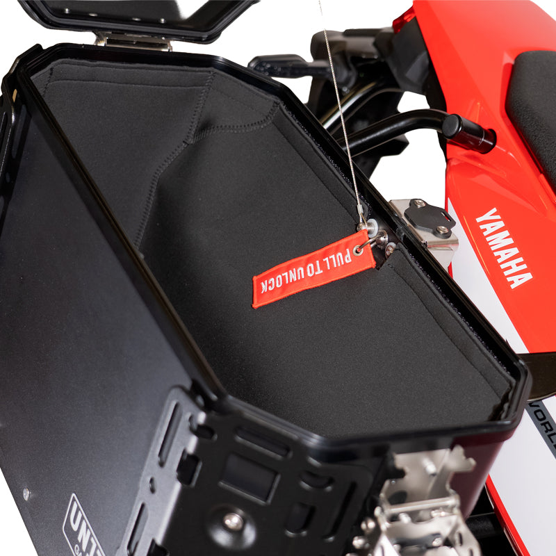 BMW F 450 GS [2026-] - Neopren-Innenauskleidungen für Aluminiumtaschen Atlas 39L + 32L Auspuffseiten