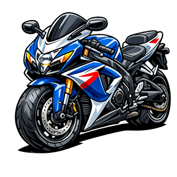 Suzuki GSX-R 600 [Hoodie] - Caricature - Back Print