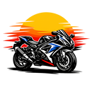 Suzuki gsx-r 600 [Cup Black] - Sunset Split - Single Sided