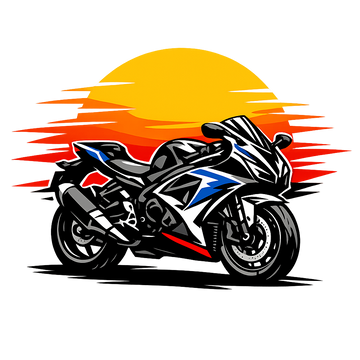 Suzuki gsx-r 600 [Cup Black] - Sunset Split - Single Sided