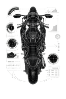 Suzuki gsx-r 600 [Hoodie] - Top-Down Tech - Back Print