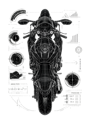 Suzuki gsx-r 600 [Hoodie] - Top-Down Tech - Back Print