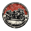 Suzuki Hayabusa GSX1300R [Cup Black] - Badge Grunge - Simple Face
