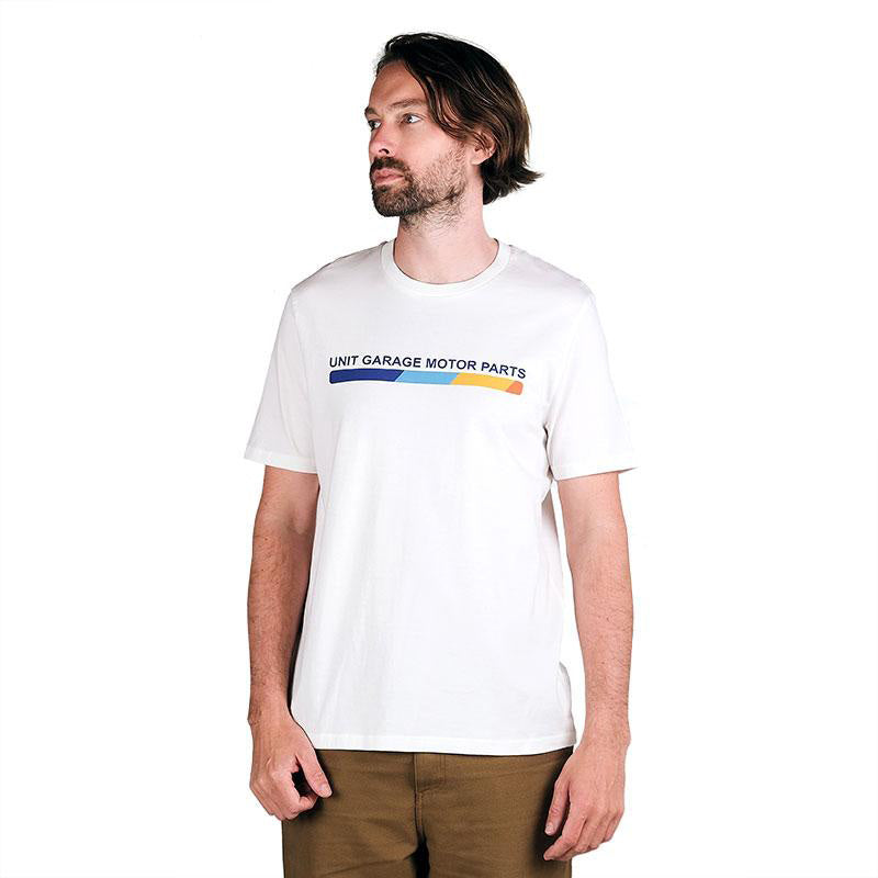 BMW R nineT 1200 Urban G/S (hoher Auspuff) [2017-2023] - Unitgarage-T-Shirt 'Motor parts'