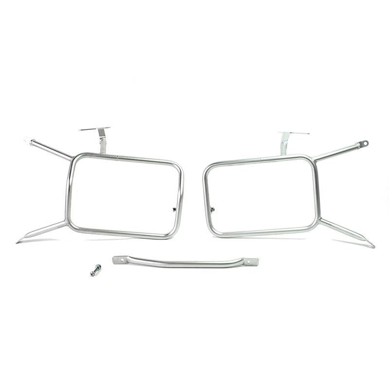 BMW R nineT 1200 Urban G/S (niedriger Auspuff) [2017-2023] - Atlas Aluminium-Seitenkoffer-Set 48L+41L + Rahmen für Taschen aus Aluminium Atlas NineT