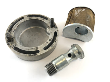 Yamaha XS 650 Type 447 [1975] - Oil strainer with hollow screw and cover